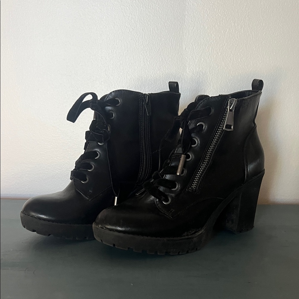 Mossimo Supply Co. Black Lace-Up Boots